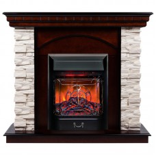 Камин Realflame Elford с очагом Majestic Lux, античный дуб, 750 Вт